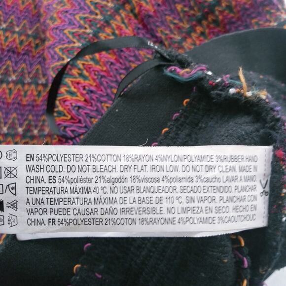 Forever 21 Multi Color Heavy Woven Skater Skirt Size L - Picture 5 of 5